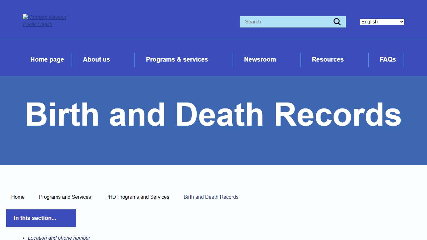Birth and Death Records
